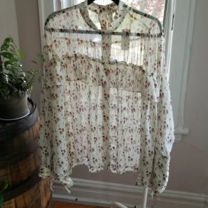 Anthropologie Sheer blouse